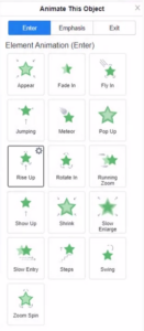 Configure an Animation Effect