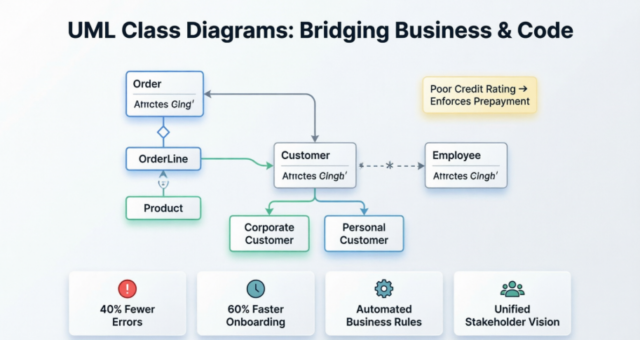 Dominar el diseño orientado a objetos: un estudio de caso práctico en sistemas de procesamiento de pedidos utilizando diagramas de clases UML
