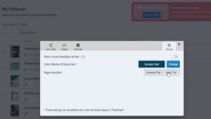 Apply a hardflip effect on a flipbook