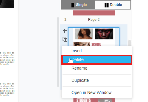How to Delete a Page in your Flip Book Design?