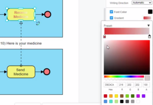 Apply gradient color to shape the caption