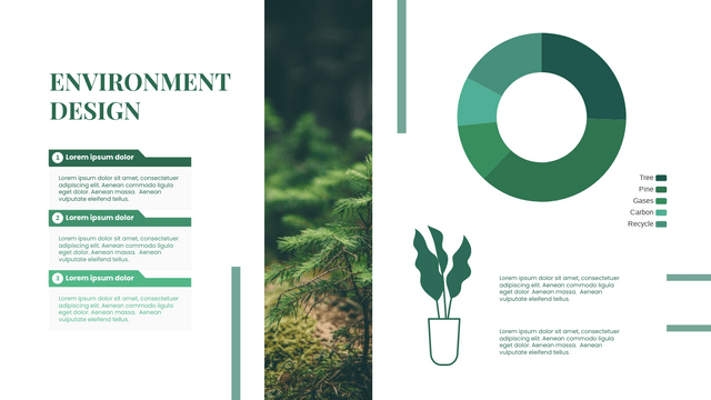 Doughnut Chart template: Environmental Design Doughnut Chart (Created by Visual Paradigm Online's Doughnut Chart maker)