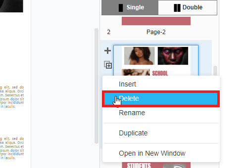 How to Delete a Page in your Flip Book Design?