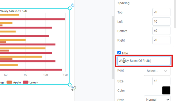 How to add a chart title?