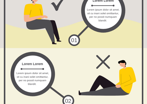 4 Steps For Better Posture Infographic
