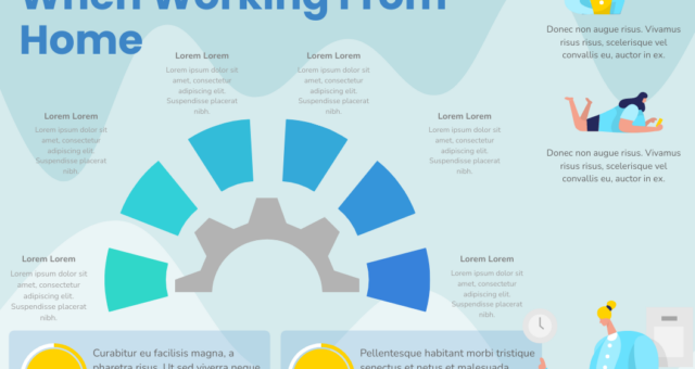 6 Tips to stay productive when working from home horizontal Infographic