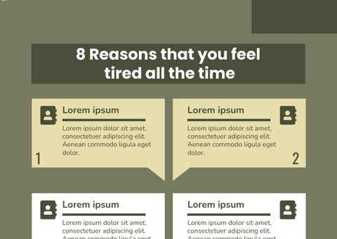 8 Reasons Of Feeling Tired Infographic
