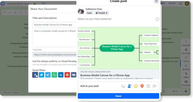 How to Share your Mind Map to Facebook