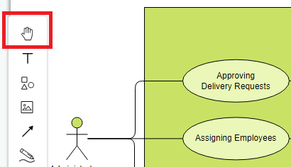 How to pan in a diagram?