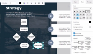 Create a flowchart in a presentation
