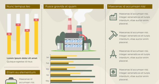 Air pollution horizontal infographic