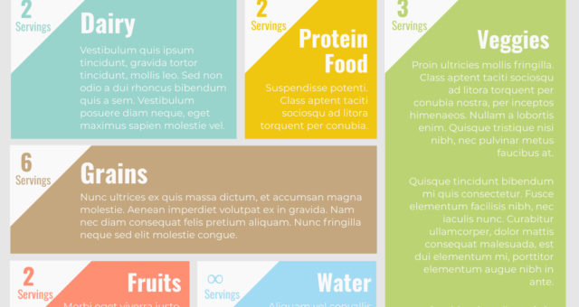 Balanced Healthy Diet Horizontal Infographic