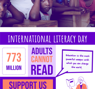 Literacy Day Education Charity Poster