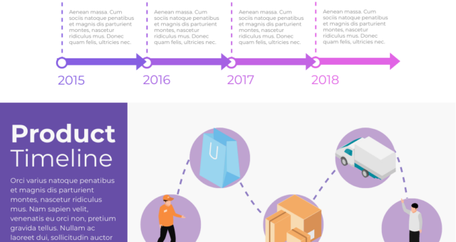 Product timeline Horizontal Infographic