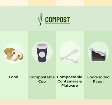 Recycle, Compost And Landfill Infographic