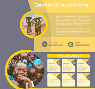 World Malaria Day Poster With Details