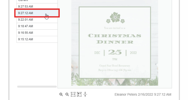 How to open an earlier version of a design?