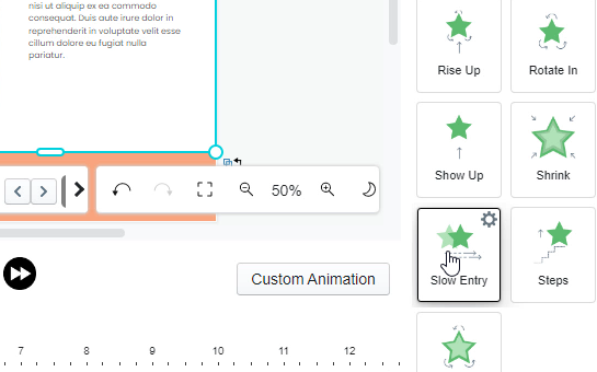 How to apply multiple animation effects to one shape?
