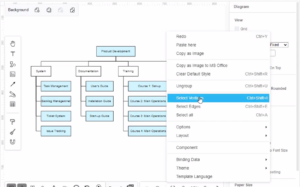 Select all non-connector shapes on a diagram