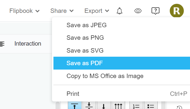 Export My Work As A PDF Document