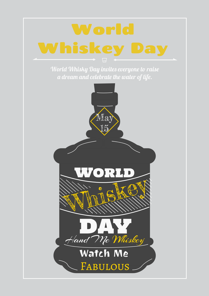 قالب پوستر: پوستر گرافیکی روز جهانی ویسکی (ایجاد شده توسط سازنده پوستر InfoART)