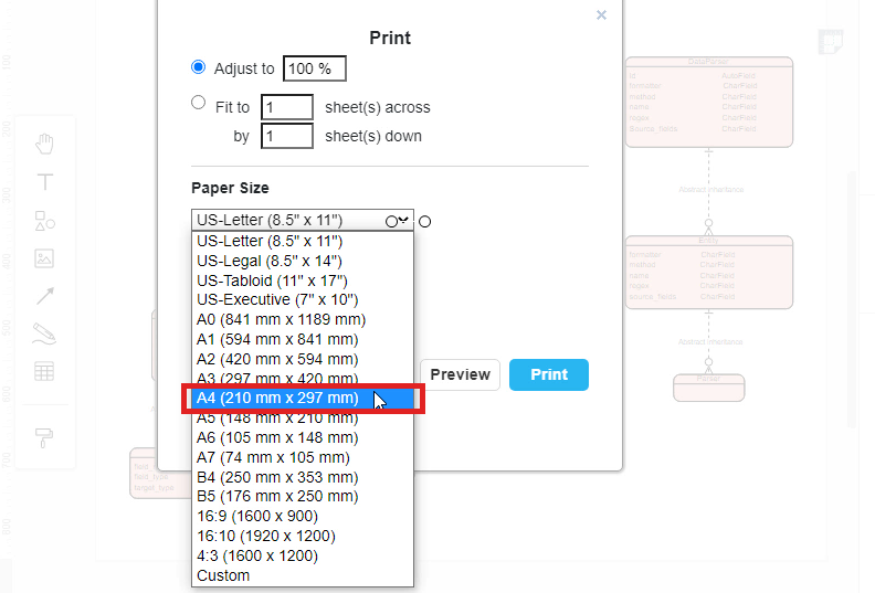 How to Print a Diagram?