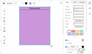 How to create a sequence in ERD