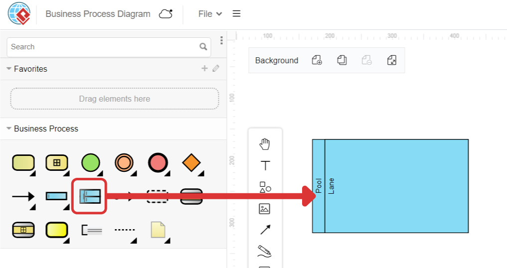 Adicionar Uma Pista A Um Pool BPMN