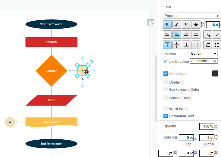 How to make a label appear inside a shape? - Visual Paradigm Blog