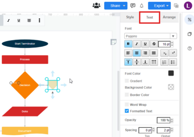 How to make a label appear inside a shape? - Visual Paradigm Blog