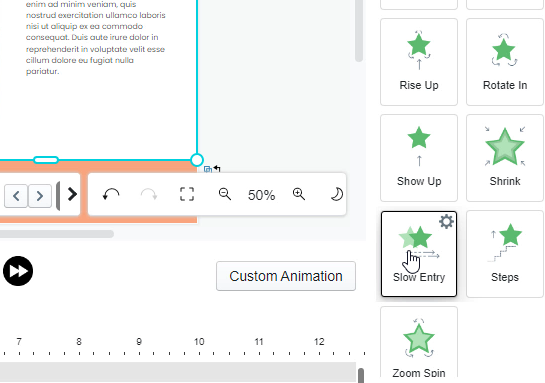 How to apply multiple animation effects to one shape?