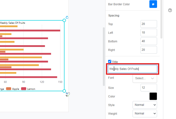 How to add a chart title?