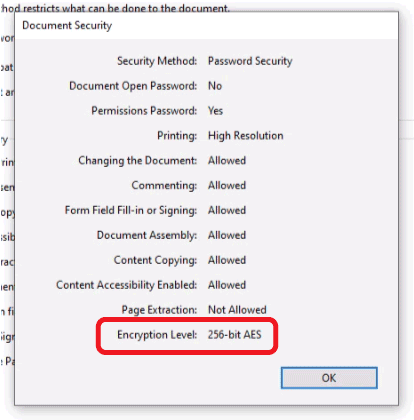 PDF の暗号化を指定する方法