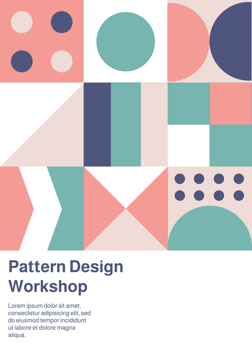 Poster template: Graphic Pattern Design Workshop Poster (Created by Visual Paradigm Online's Poster maker)
