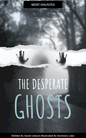 Plantilla de portada de libro: Portada de libro de Haunted Ghost Stories (creada por el creador de portadas de libros de Visual Paradigm Online)