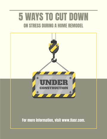 Booklet template: 5 Ways to Cut Down on Stress During a Home Remodel (Created by Visual Paradigm Online's Booklet maker)