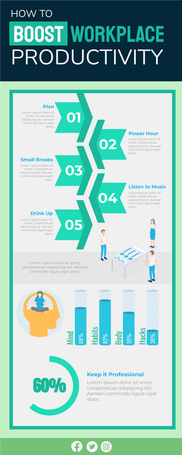 How to Boost Workplace Productivity Infographic
