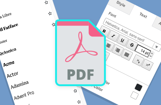 How to edit fonts in a PDF