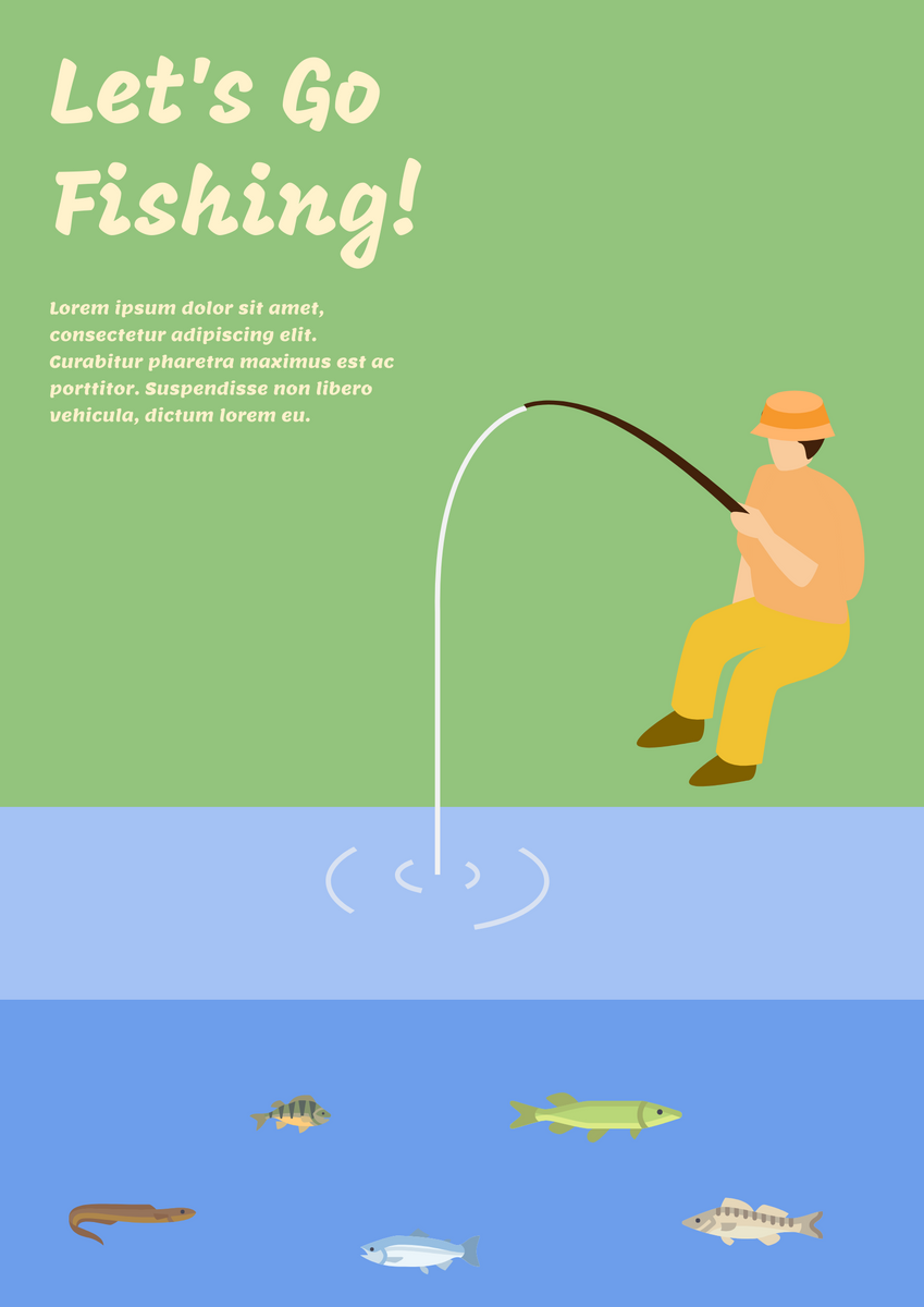 Poster template: Fishing Poster (Created by Visual Paradigm Online's Poster maker)