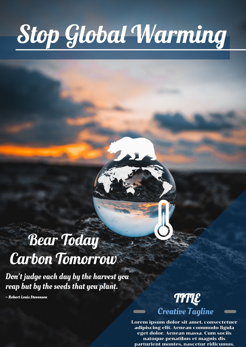 Poster template: Global Warming Poster (Created by Visual Paradigm Online's Poster maker)