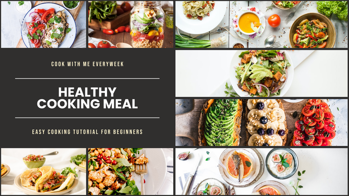 YouTube Thumbnail template: Healthy Cooking Meal YouTube Thumbnail (Created by Visual Paradigm Online's YouTube Thumbnail maker)