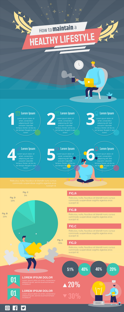 How to Maintain a Healthy Lifestyle Infographic