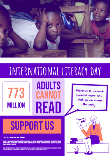 Literacy Day Education Charity Poster
