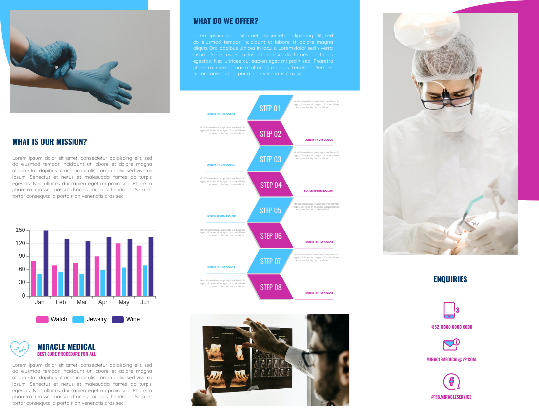 Brochure template: Medical Service Brochure (Created by Visual Paradigm Online's Brochure maker)