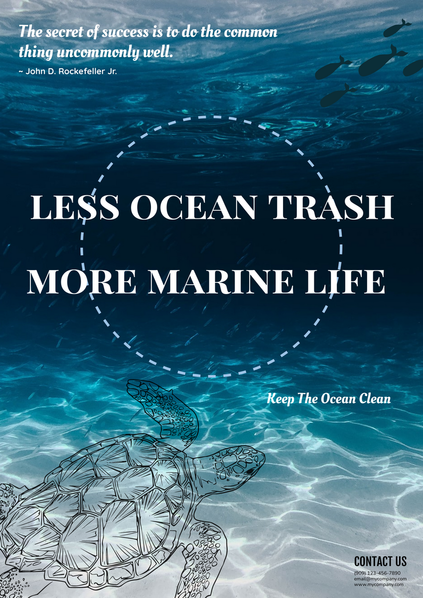 Poster template: Ocean Poster With Slogan (Created by Visual Paradigm Online's Poster maker)