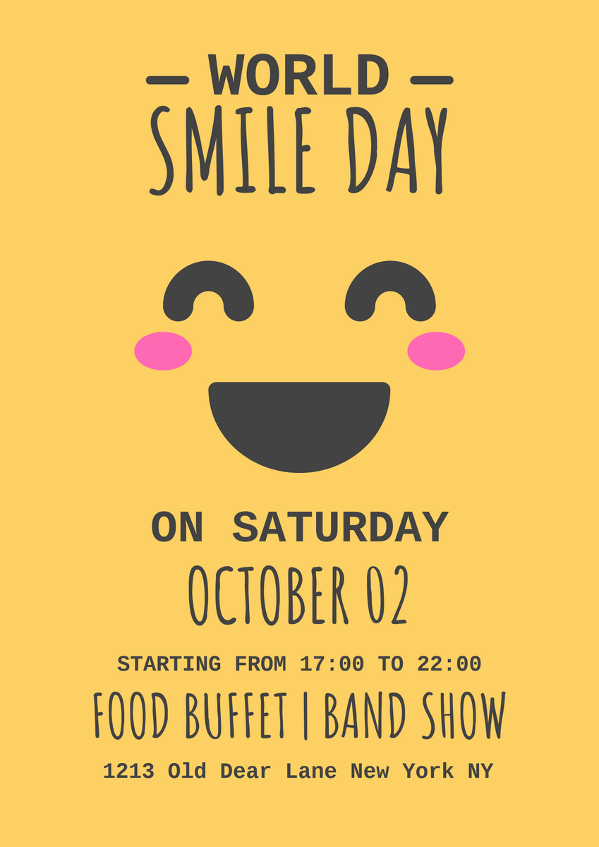 Simple World Smile Day Poster - Visual Paradigm Blog