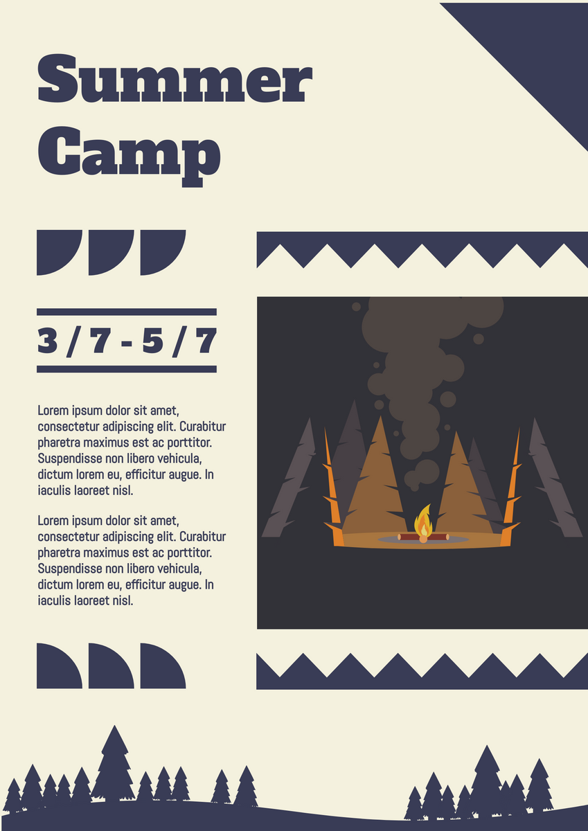 Poster template: Summer camp poster (Created by Visual Paradigm Online's Poster maker)