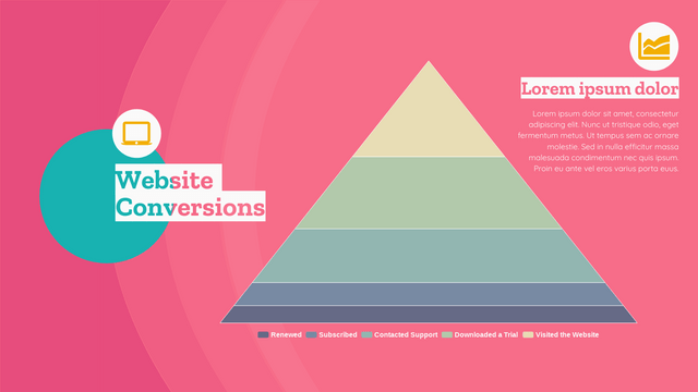 Pyramid Chart template: Website Conversions Pyramid Chart (Created by Visual Paradigm Online's Pyramid Chart maker)