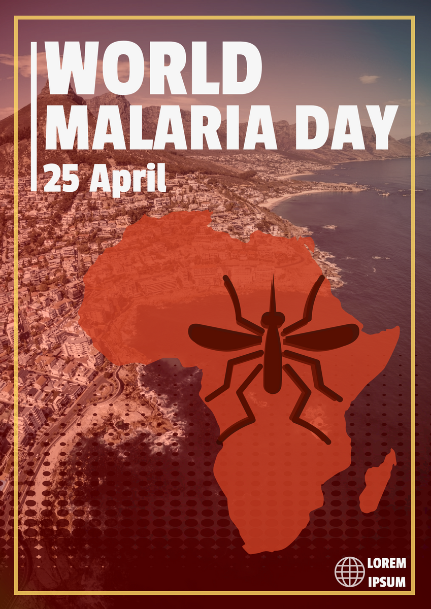 Poster template: World Malaria Day Poster (Created by Visual Paradigm Online's Poster maker)