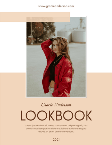 Lookbooks template: Feminine Woman Lookbook (Created by Visual Paradigm Online's Lookbooks maker)